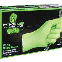 Nitrilhandske PythonGrip Hi-viz grön