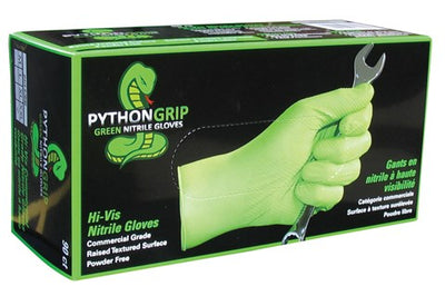 Nitrilhandske PythonGrip Hi-viz grön
