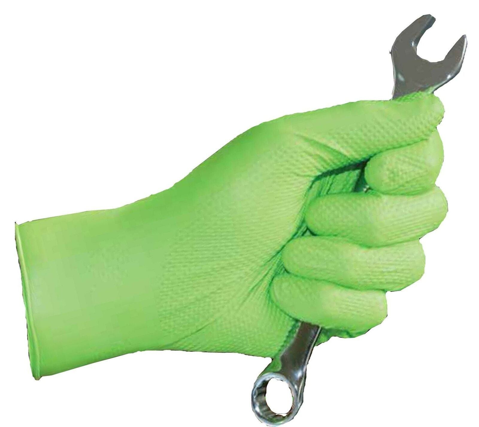 Nitrilhandske PythonGrip Hi-viz grön