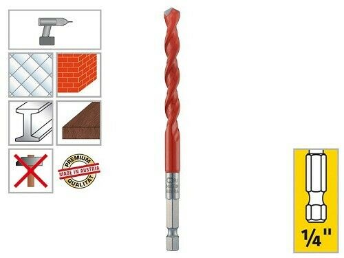 Alpen PROFI MULTICUT ATM 6, Kassett med 6 olika borrar,  Ø 4-10mm, 1/4 tums sexkants skaft