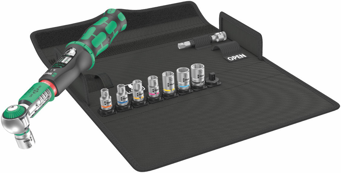 Wera Safe-Torque A 1 sats 1, 1/4" fyrkant, 2-12 Nm, 10 delar