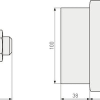 ABUS Containerlås ConHasp 215/100 inkl. Hänglås 83/80, HB100, u/Oval cylinder