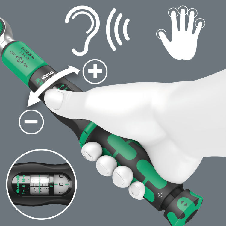 Wera Safe-Torque A 1 sats 1, 1/4" fyrkant, 2-12 Nm, 10 delar