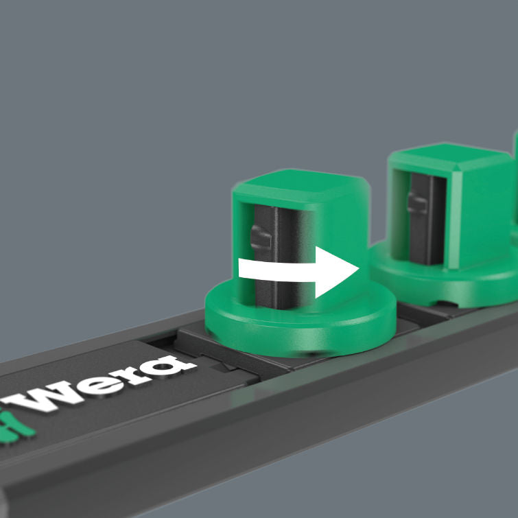 Wera Hyls-magnetlist A 4 Zyklop hylsmejselinsats-sats, 1/4"-fattning, 9 delar